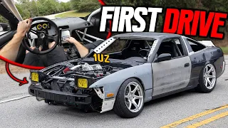 First Drive In The 1UZ Swapped 240SX!