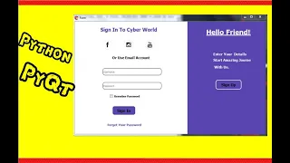 Login Form PyQt5 Python