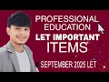 PROFESSIONAL EDUCATION SEPTEMBER 2025 LET REVIEWER DRILLS AND SALIENT LET ITEM BOOSTERS