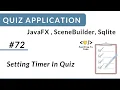 Setting Timer JavaFx Quiz Application