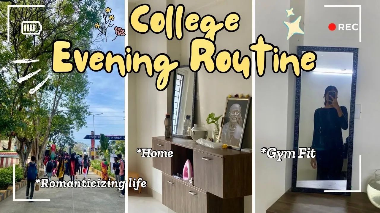 College Evening Routine ☁️ : Organising , Gym Routine , * Romantising Life & more | G3 | Vlog