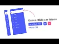 Sidebar Menu Using HTML CSS JS Curved Outside Effect in Active Tab
