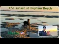 The sunset at Popham Beach Maine USA