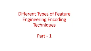 01 Feature Engineering Different Types of Feature Engineering Encoding Techniques