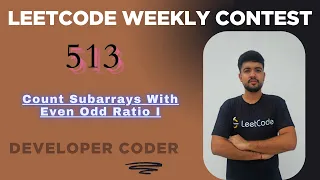 Count Subarrays With Even Odd Ratio I LeetCode 4011 Weekly Contest 513 Java Developer Coder