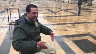 حلب حسين مرتضى بالجامع الاموي يخاطب المحيسني 