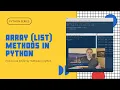 How to Use Array Methods in Python