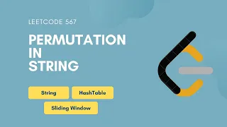 Permutation in String Leetcode 567 String HashTable Sliding Window