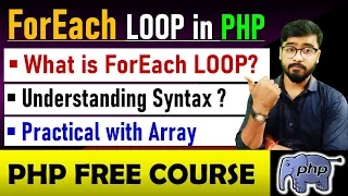 PHP Tutorial - foreach loop in php PHP FOREACH LOOP php tutorial for beginners