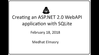 Creating an ASP NET Core 2 0 WebAPI app with SQLite