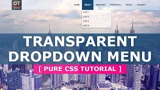 How to Create a CSS3 Dropdown Menu - Pure CSS3 Hoverable Dropdown Menu