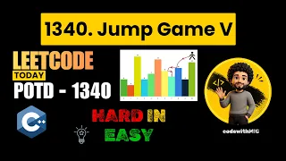 Jump Game V Explained DFS DP Memoization LeetCode 1340 Hard Problem