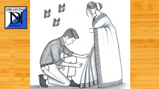 how to draw a caring cute couple pencils sketch drawing video for beginner couple drawing