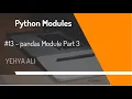 Important Python Module pandas Module Part 3 - Indexes