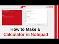 How to make calculator in Notepad Windows 10 Tech Tips and Tricks