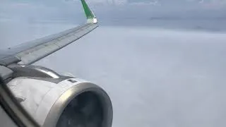 cloud cover sky a320neo landing at lima jorge ch vez international airport