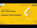 Move Zeroes LeetCode Solution in Python Easy Problem