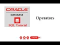 17 DATABASE Oracle SQL Operators - part1 ARTHIMATIC operators COMPARISON operators