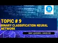 Deep Learning Hands - On Topic 9 Binary Classification Neural Network Urdu Hindi