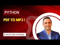 Automate Generation from PDFs with Python Convert PDFs to MP3 Beginner Tutorial