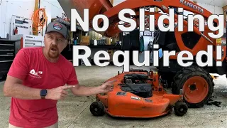 Back Saving Tip - Install Kubota BX Mid Mount Mower Deck THIS WAY