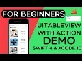 How To Create A UITableView With Action In Xcode 10 Programatically Swift 4 0 Demo