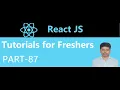 Part-87 React Redux Implementation with connect mapStateToProps and mapDispatchToProps