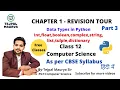 Data types in Python Part 3 Chapter 1 Revision Tour 1 Class 12 Computer Science As Per CBSE