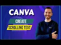 How To Create Scrolling Text In Canva Canva Scrolling Text Tutorial