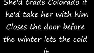 zac brown band colder weather lyrics on screen 