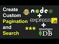 How to Create Custom Pagination and Search in Node JS Express JS and MongoDB in Hindi