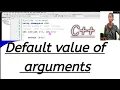 Default value of arguments in C programming