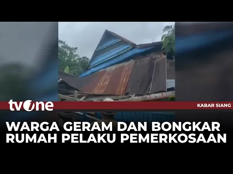 Rumah Pelaku Pemerkosaan Dibongkar dan Dibakar Massa