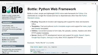 Python Bottle