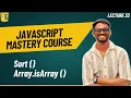 Array Methods isArray sort JavaScript Mastery course