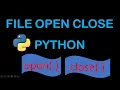 Python File Open File Close TAMIL File Stream File Handle File Access Modes