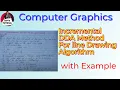 Incremental DDA Method For line Drawing Algorithm with Example