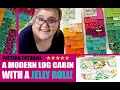 Modern Log Cabin Quilt Simple Jelly Roll Tutorial
