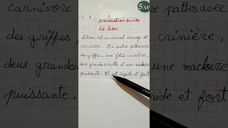 تحضيرا وتدريب للفصل الاول تعبير Le Lion الاسد 5ابتدائي 2023 2024 
