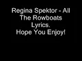 Regina Spektor - All The Rowboats Lyrics
