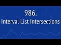 Interval List Intersections Leetcode 986