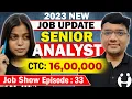 New Job Senior Analyst in Tiger Analytics Average Salary 16 00 000 Nishant Bhaiya