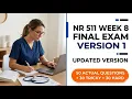 NR 511 WEEK 8 FINAL EXAM VERSION 1 NR511 WEEK 8 FINAL EXAM VERSION 1 NEWEST UPDATED