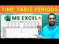 Excel Time Table Timetable Template Excel Free Download