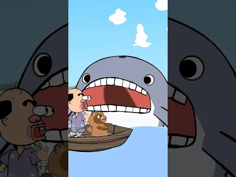 クジラに飲み込まれたら脱出できるか⁉︎ #cartoon