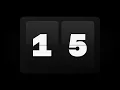 0 15 Flip Clock Timer Retro Split-Flap Countdown Silent No Music