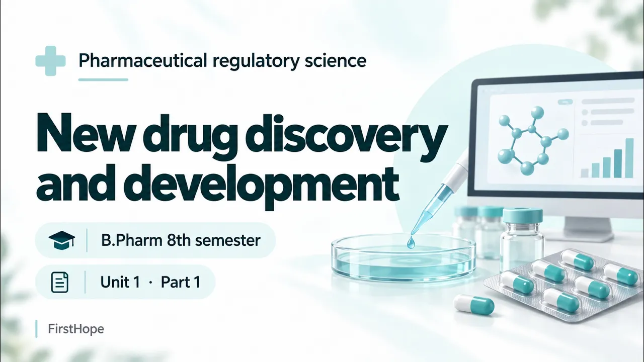 New Drug Discovery and Development | Unit-1 Part-1 | Pharmaceutical Regulatory Sciences
