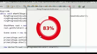 JavaFX Circular Progress Indicator Ring Progress Indicator