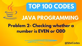 Check If Number even or odd - Java Program TOP 100 CODES