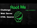 R00T ME Challenges Web Server HTML Source code - 01
